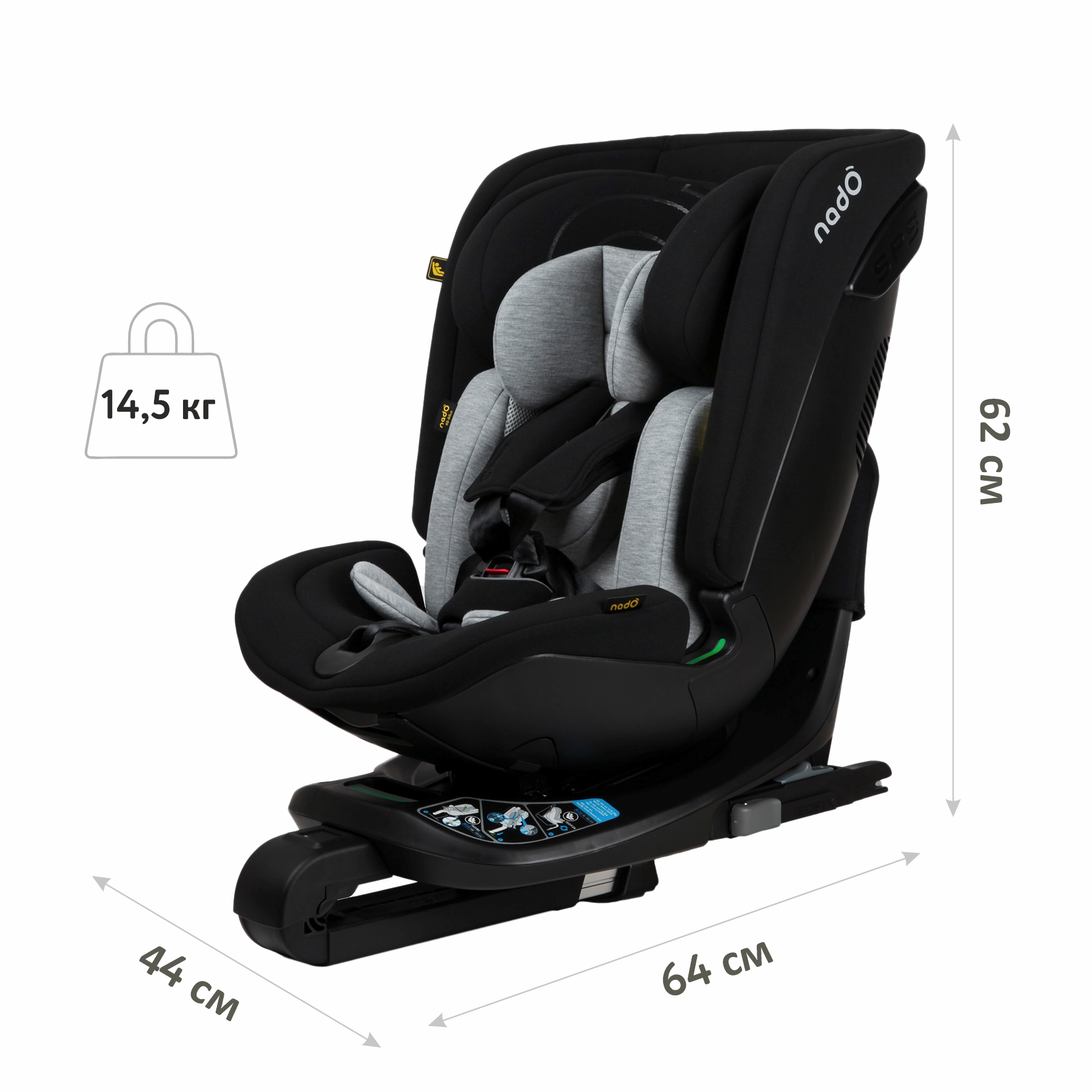 Автокресло nado Black currant Isofix 0+/1/2/3 (0-36 кг) - фото 9