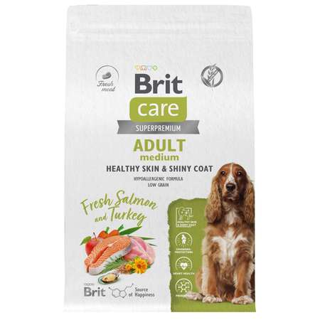 Корм для собак Brit Care 3кг средних пород с лососем и индейкой