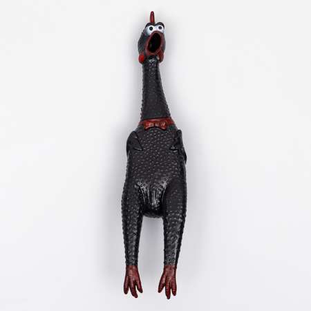 Игрушка для собак Пижон с пищалкой «Задумчивая курица XL» 41 см чёрная