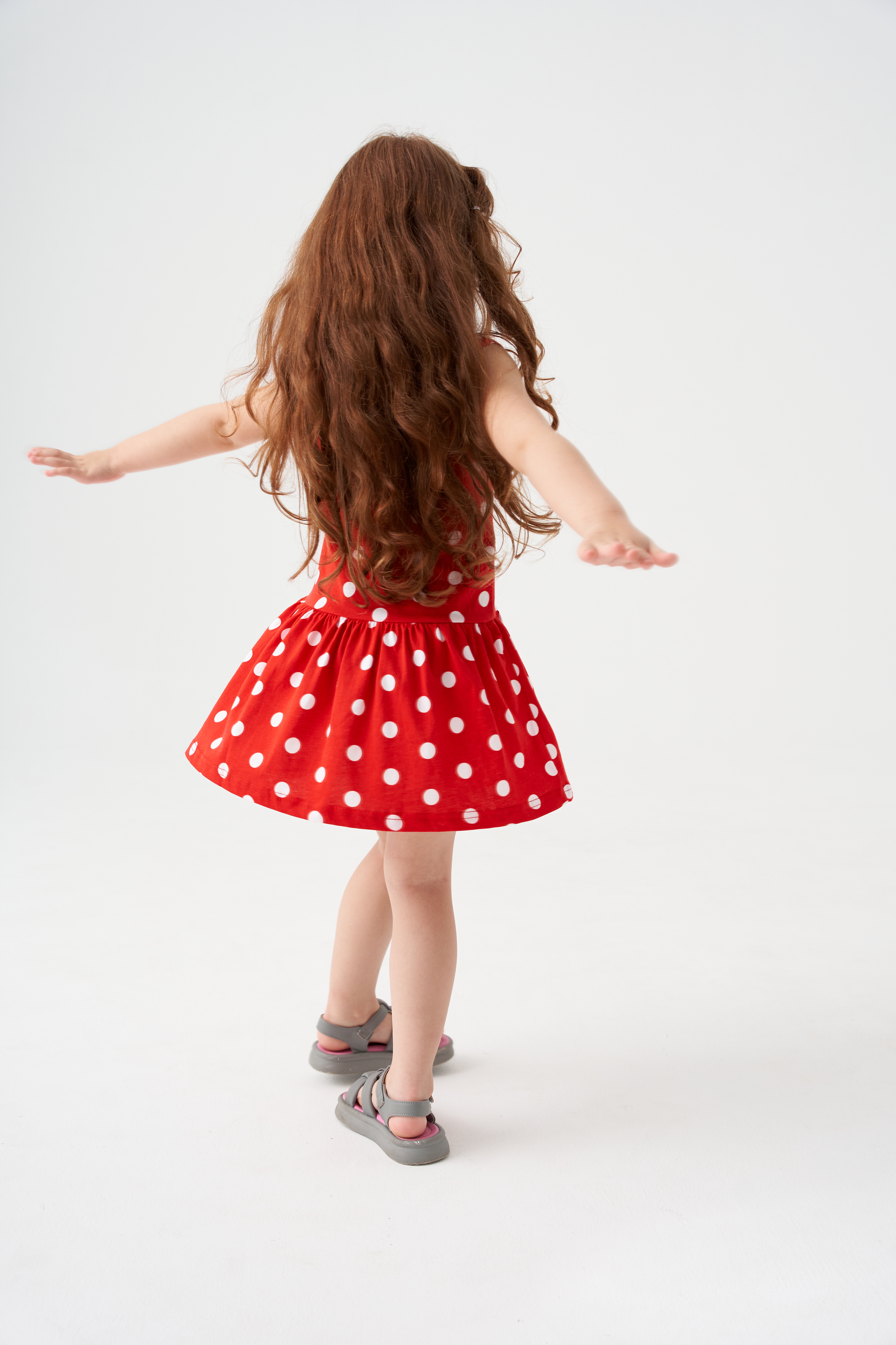 Сарафан Касаточка СР-01кул красный с рисунком - фото 2