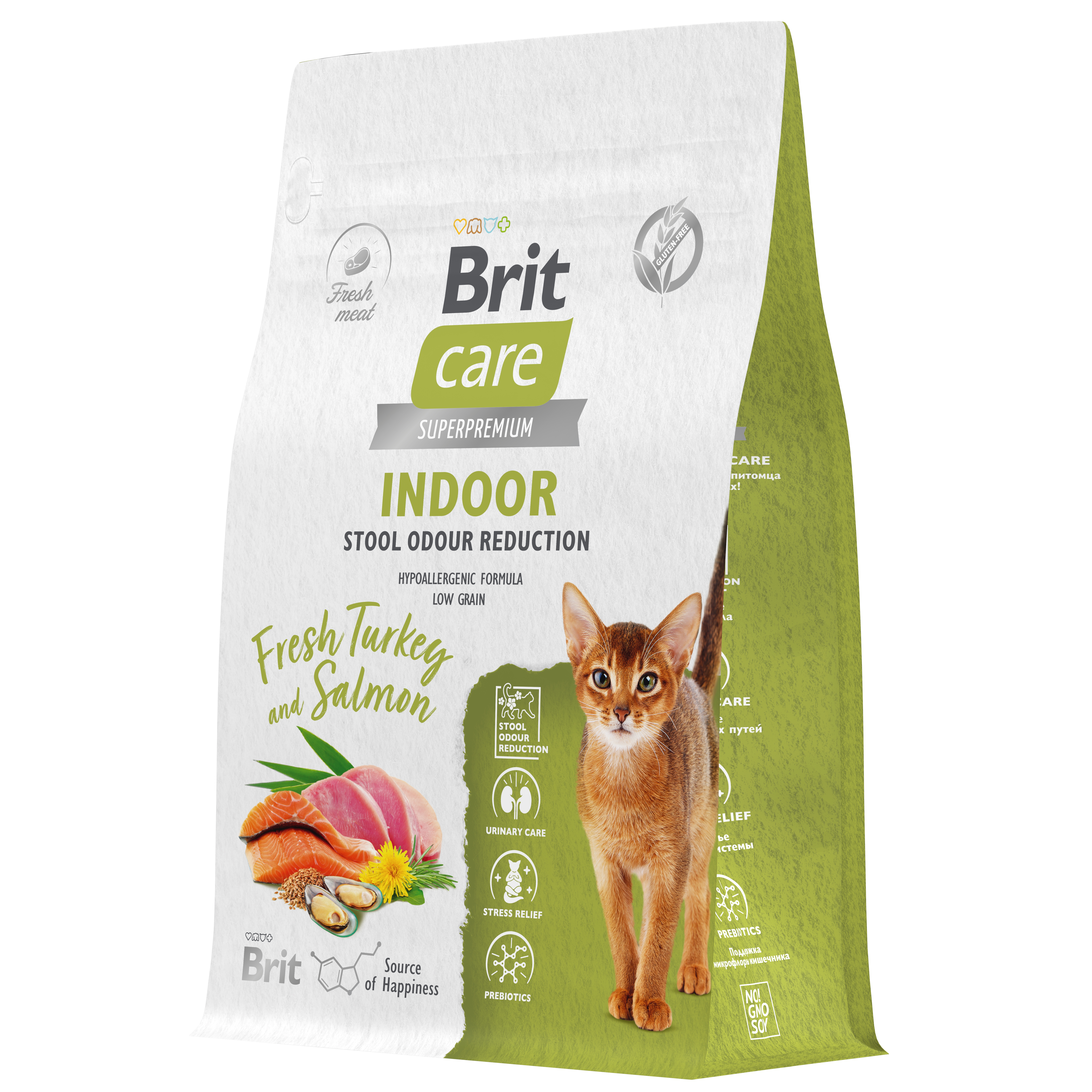 Корм для кошек Brit Care 0.4кг взрослых с индейкой и лососем сухой - фото 3