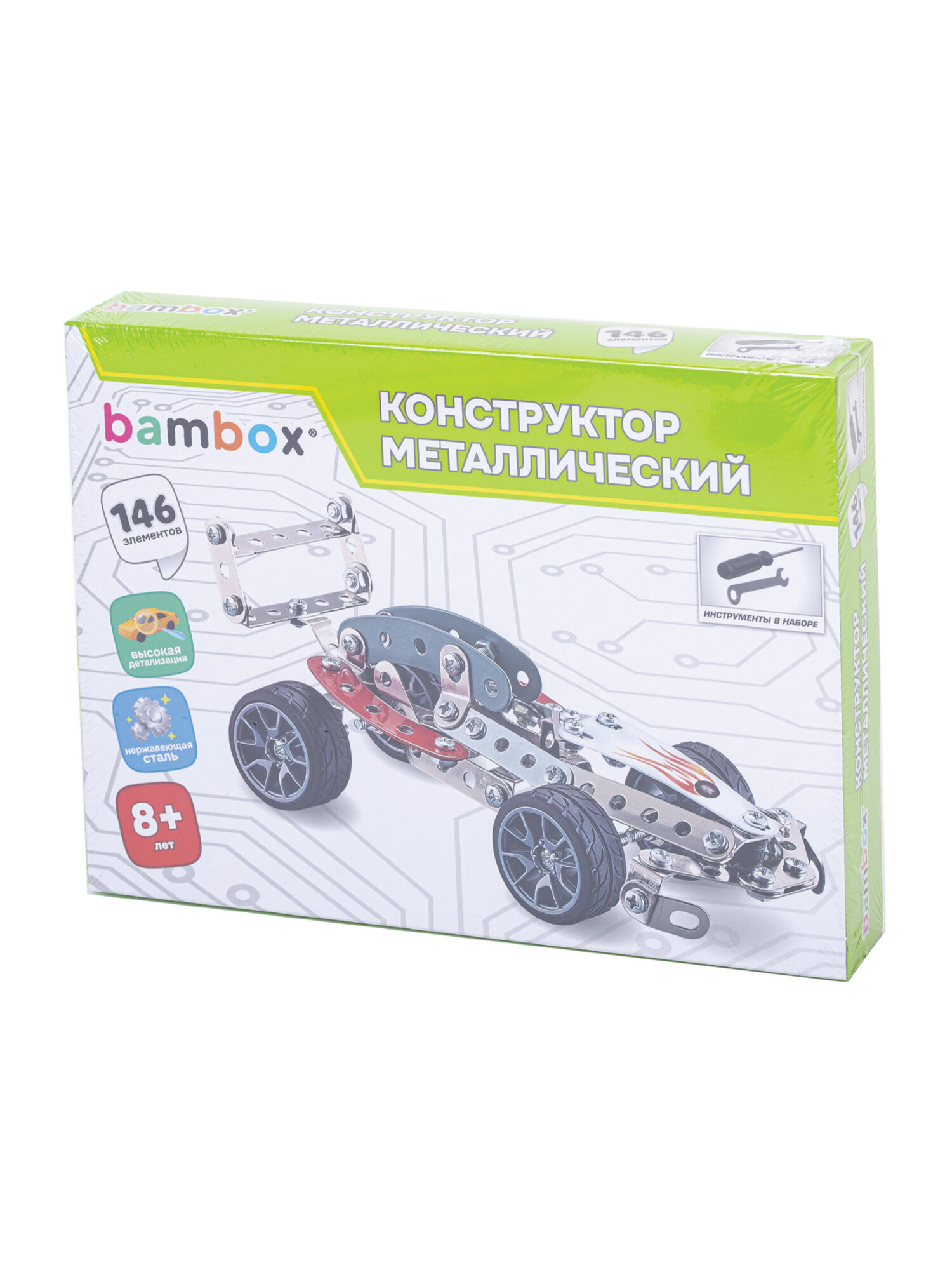 Конструктор BAMBOX Гоночный болид металлический 146 дет. - фото 15