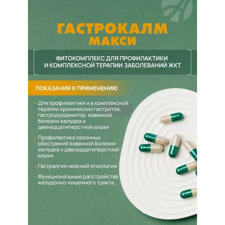 БАД Арт Лайф Гастрокалм Макси Для защиты желудка, 90 капсул