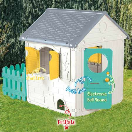 Домик игровой Dolu My 1st House с забором, бирюзовый