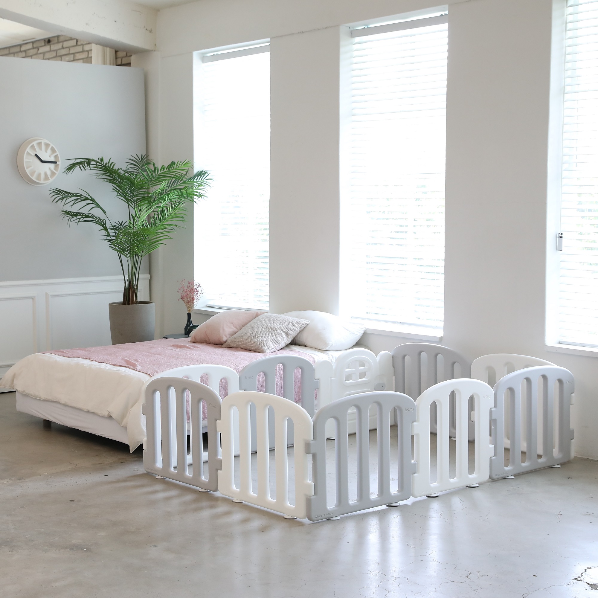Детский манеж Ifam First Baby Room белый - серый IF-137-1-FBR-WLG10D - фото 4
