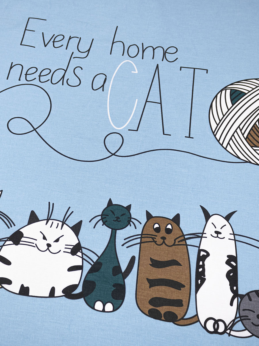 Комплект постельного белья BRAVO kids dreams Котики простыня на резинке полутораспальный 3 предм. - фото 7