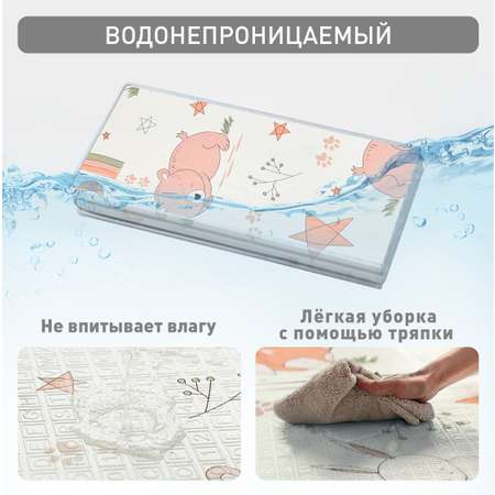 Коврик детский для ползания METOMI Коврик развивающий детский для ползания складной