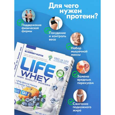 Протеин сывороточный Tree of Life Life Whey 900 гр черника