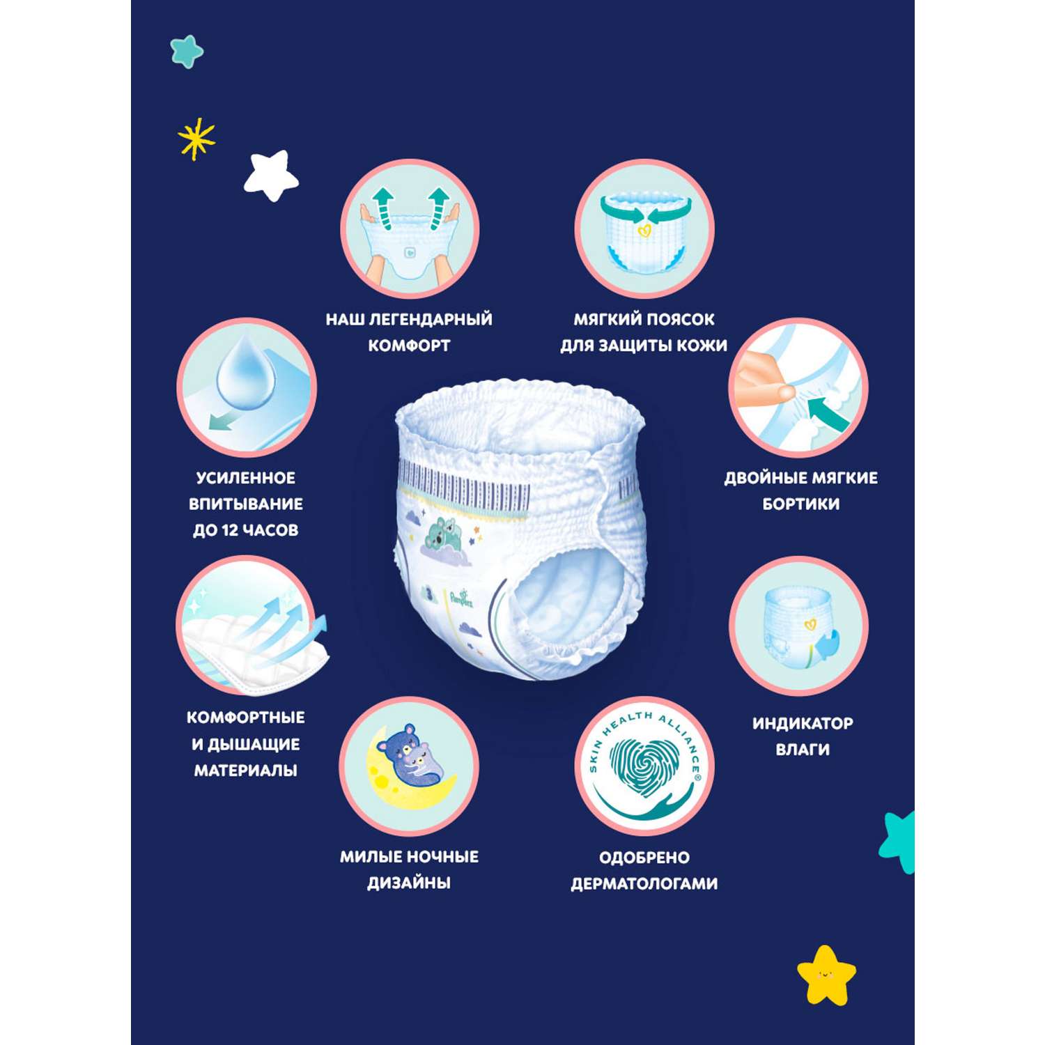 Трусики Pampers ночные 5 (12-17 кг) 28 шт. - фото 3