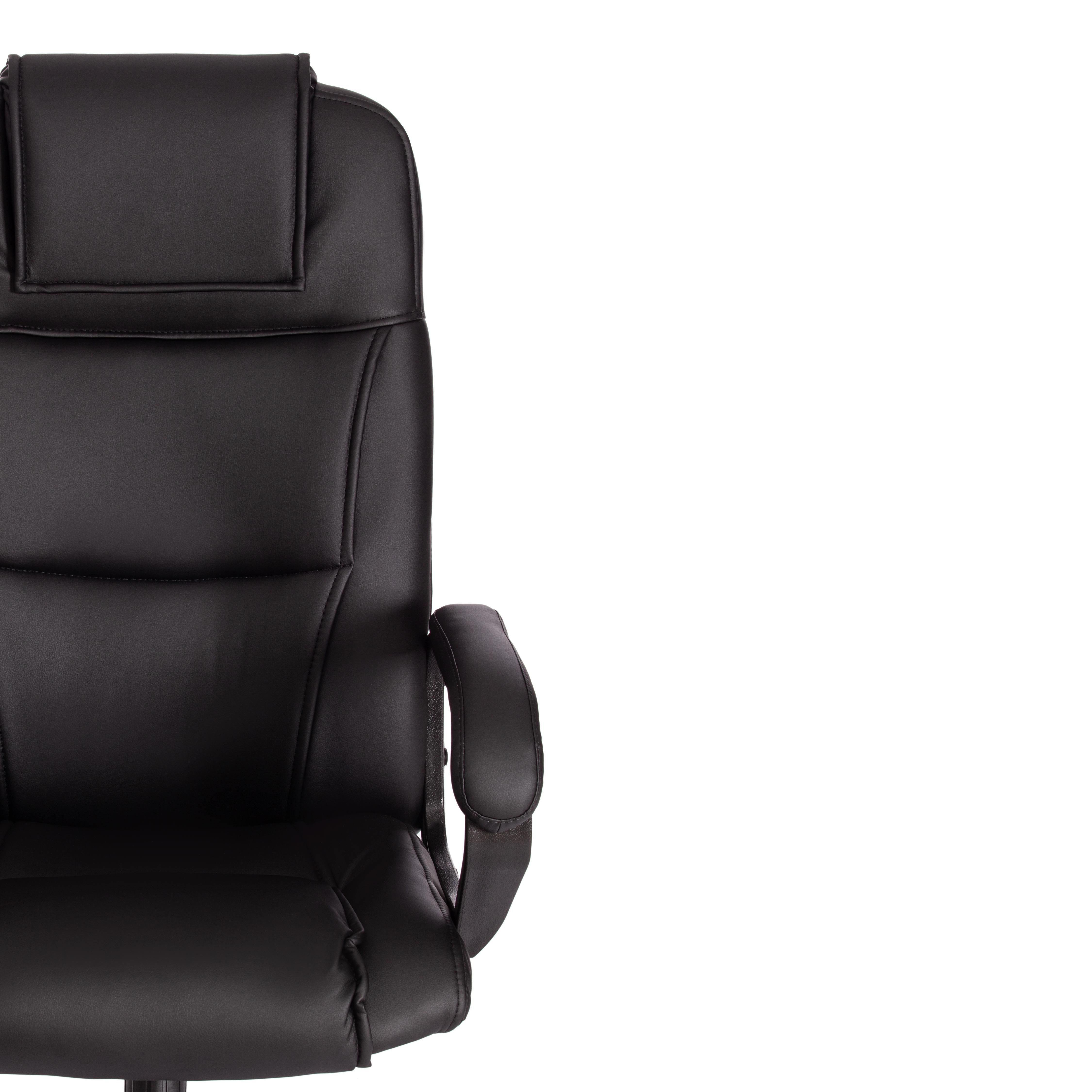 Компьютерное кресло TETCHAIR Бергамо хром кож/зам черный - фото 7