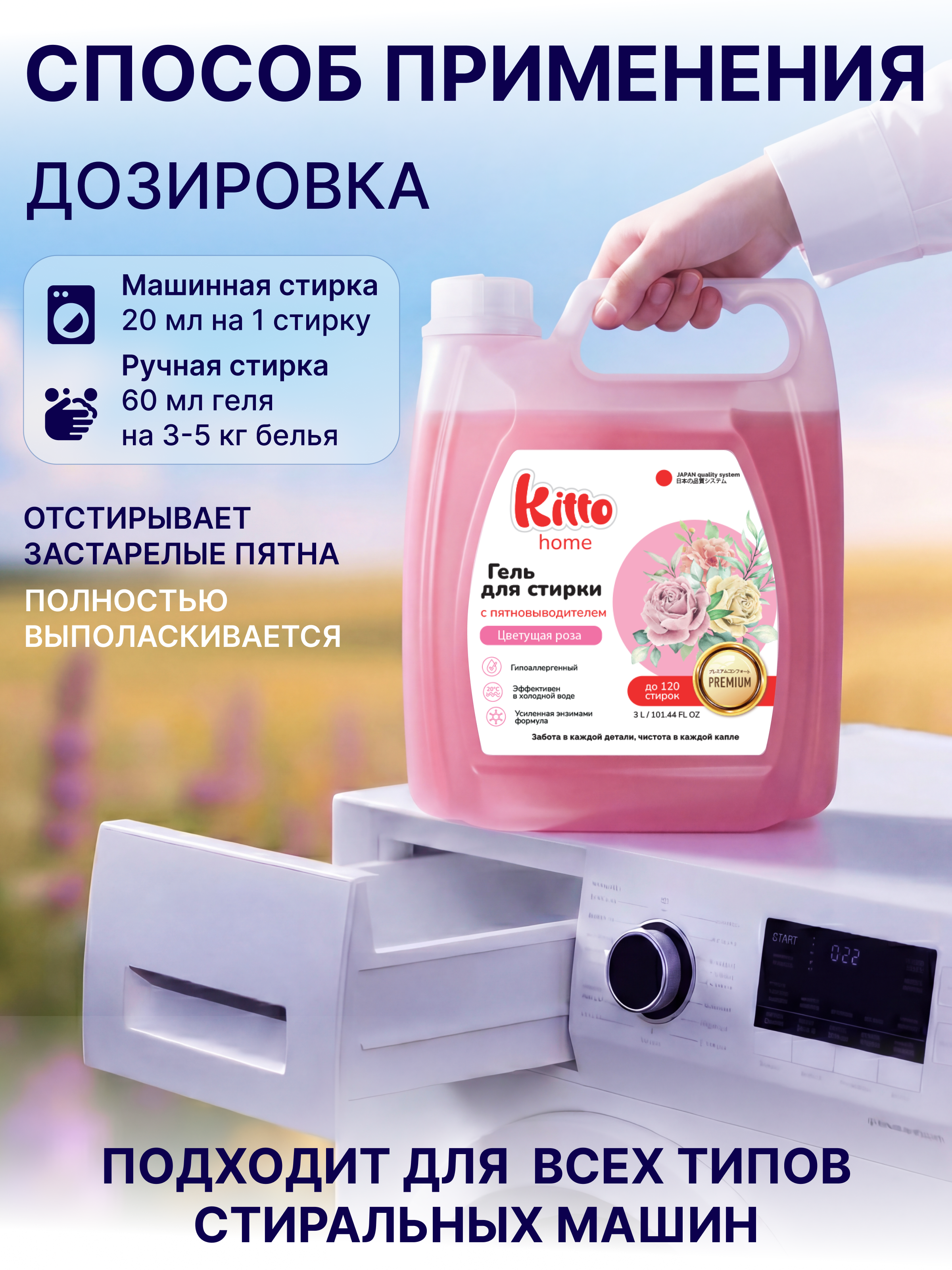 Гель для стирки Ekitto 3 л - фото 6