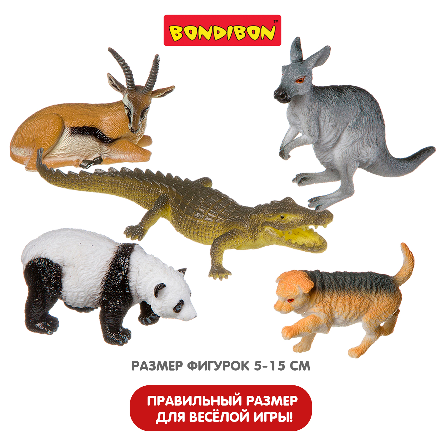 Набор фигурок BONDIBON Животные континентов 5 штук - фото 7