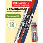Карандаши чернографитные Brauberg 12 шт.