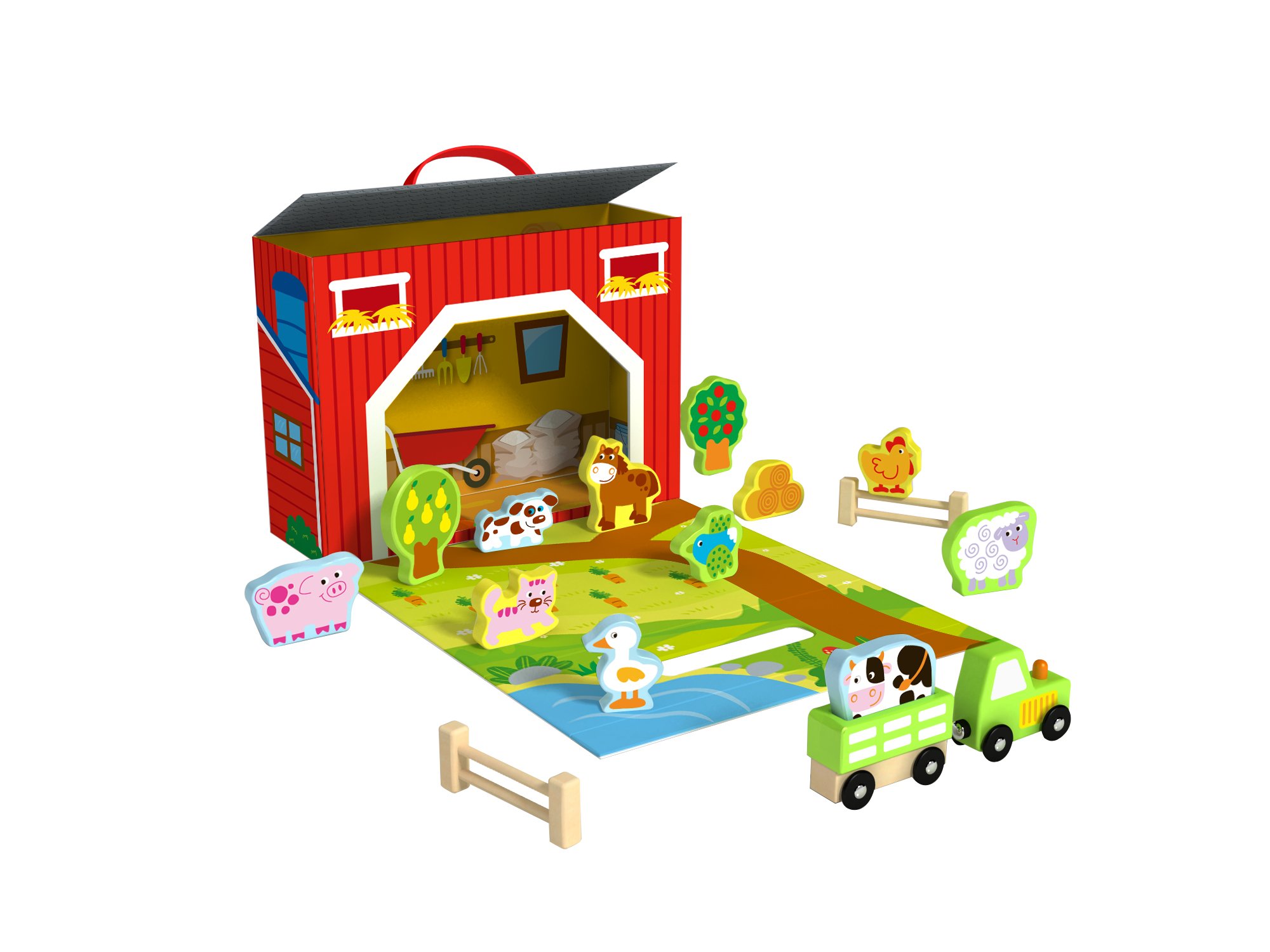 Игровой набор Tooky Toy Чемоданчик Ферма - фото 1