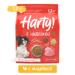 Корм для собак Harty 1.2кг мелких и миниатюрных пород с чувствительным пищеварением с индейкой сухой