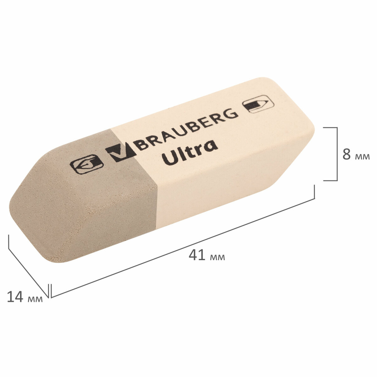 Ластик Brauberg 6 шт. - фото 9
