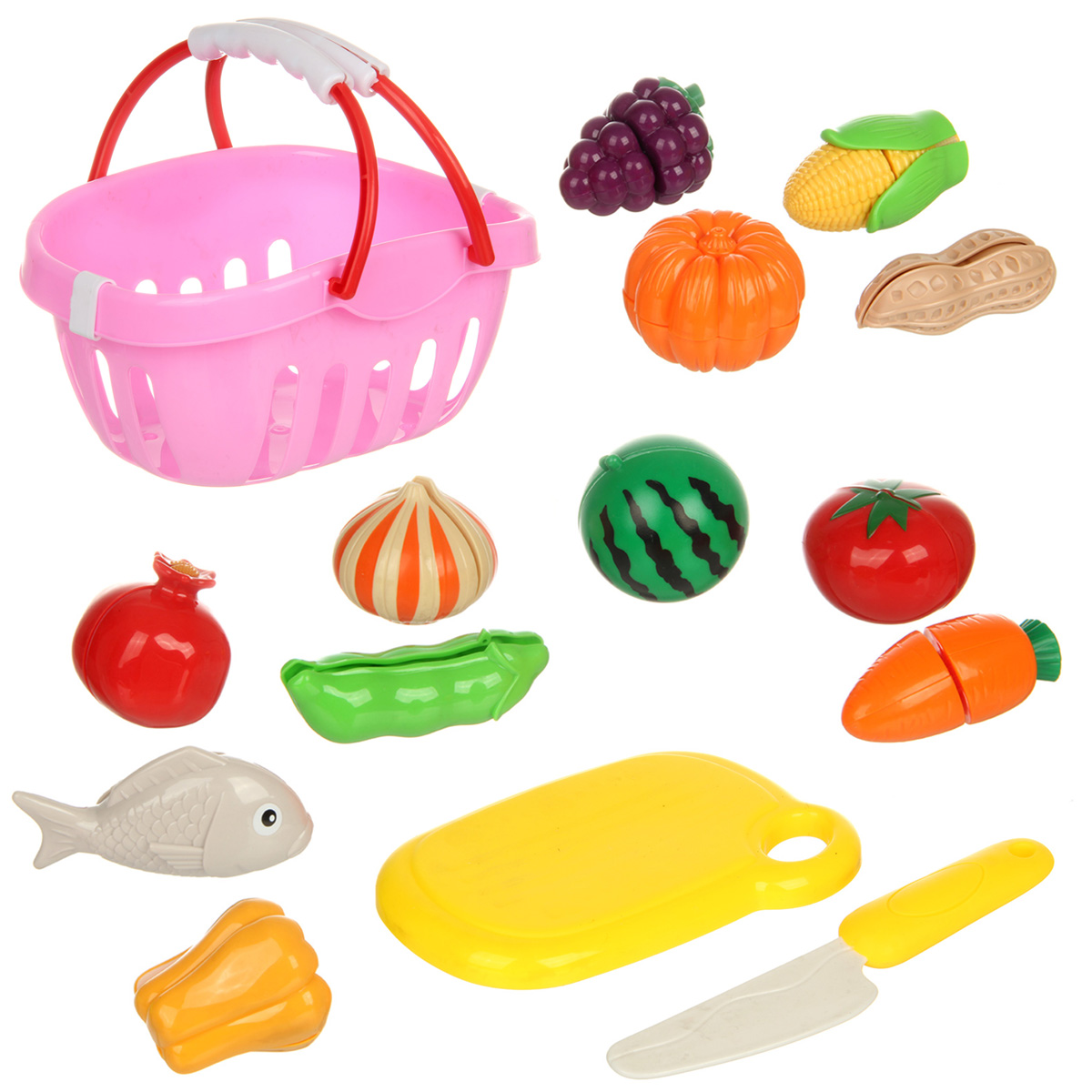 Игровой набор Veld Co продукты, прилавок, касса, тележки и корзинки - фото 1