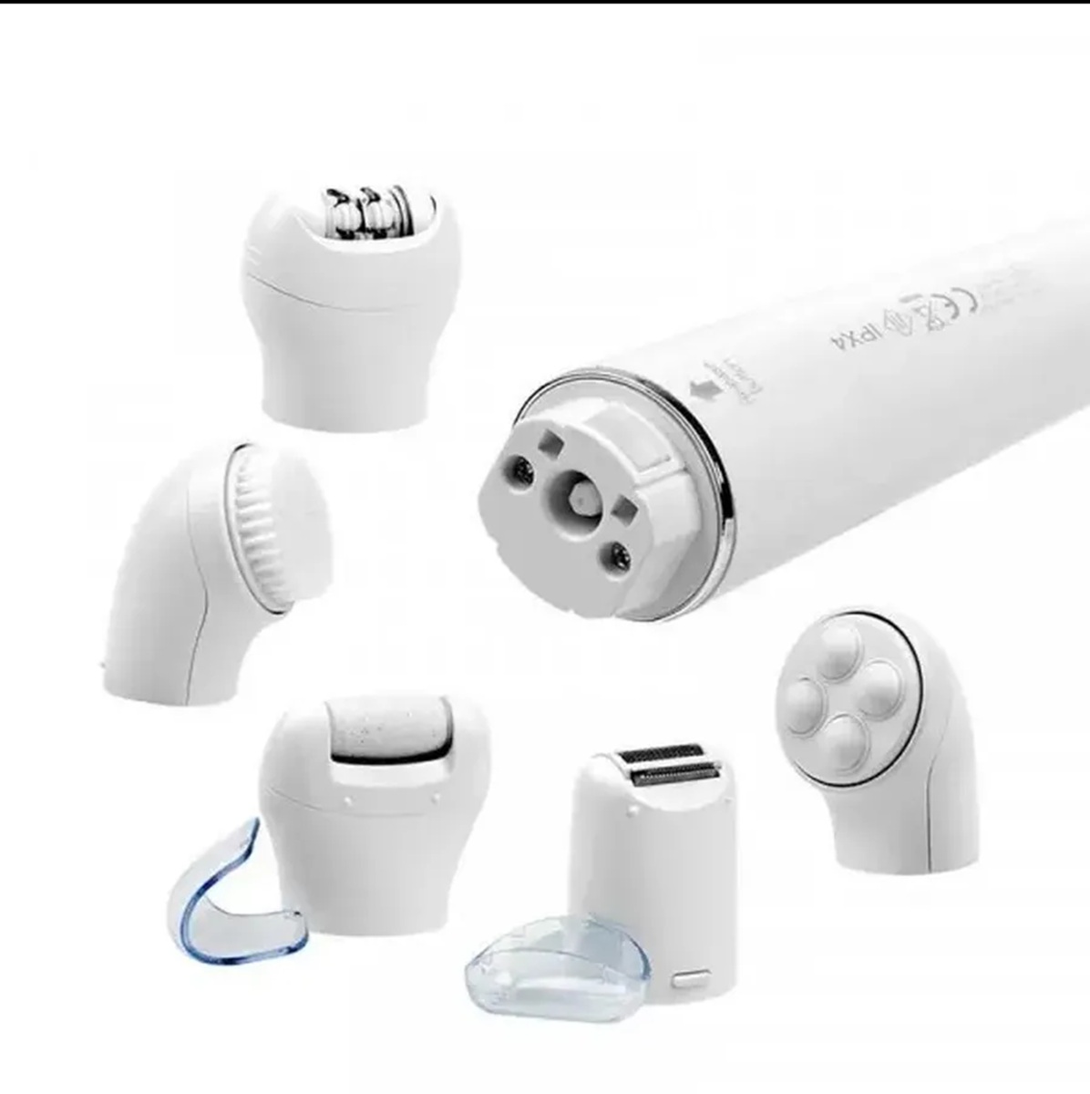 Эпилятор 5 в 1 беспроводной с насадками CASTLELADY депилятор массажер триммер пилинг щетка для очищения кожи - фото 10