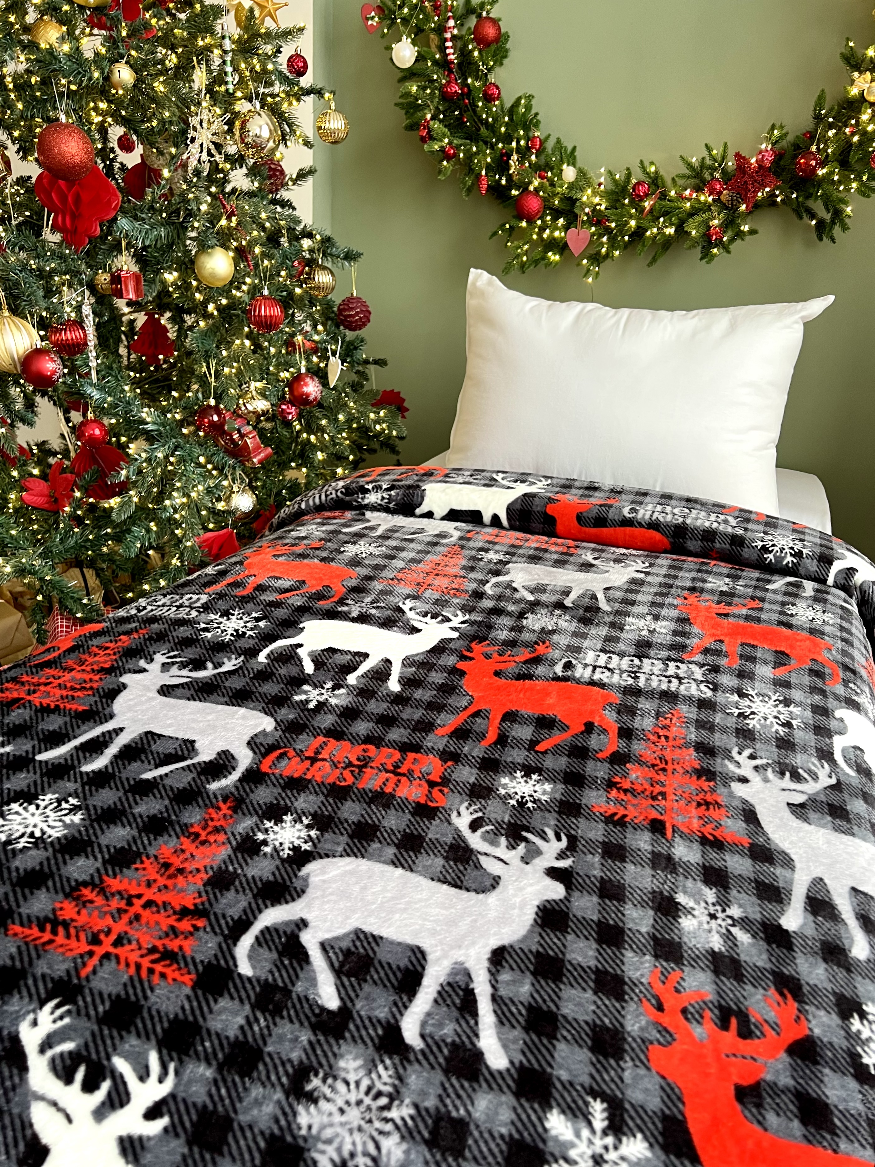 Плед PAVLine Олени 150 x 200 см велсофт - фото 3