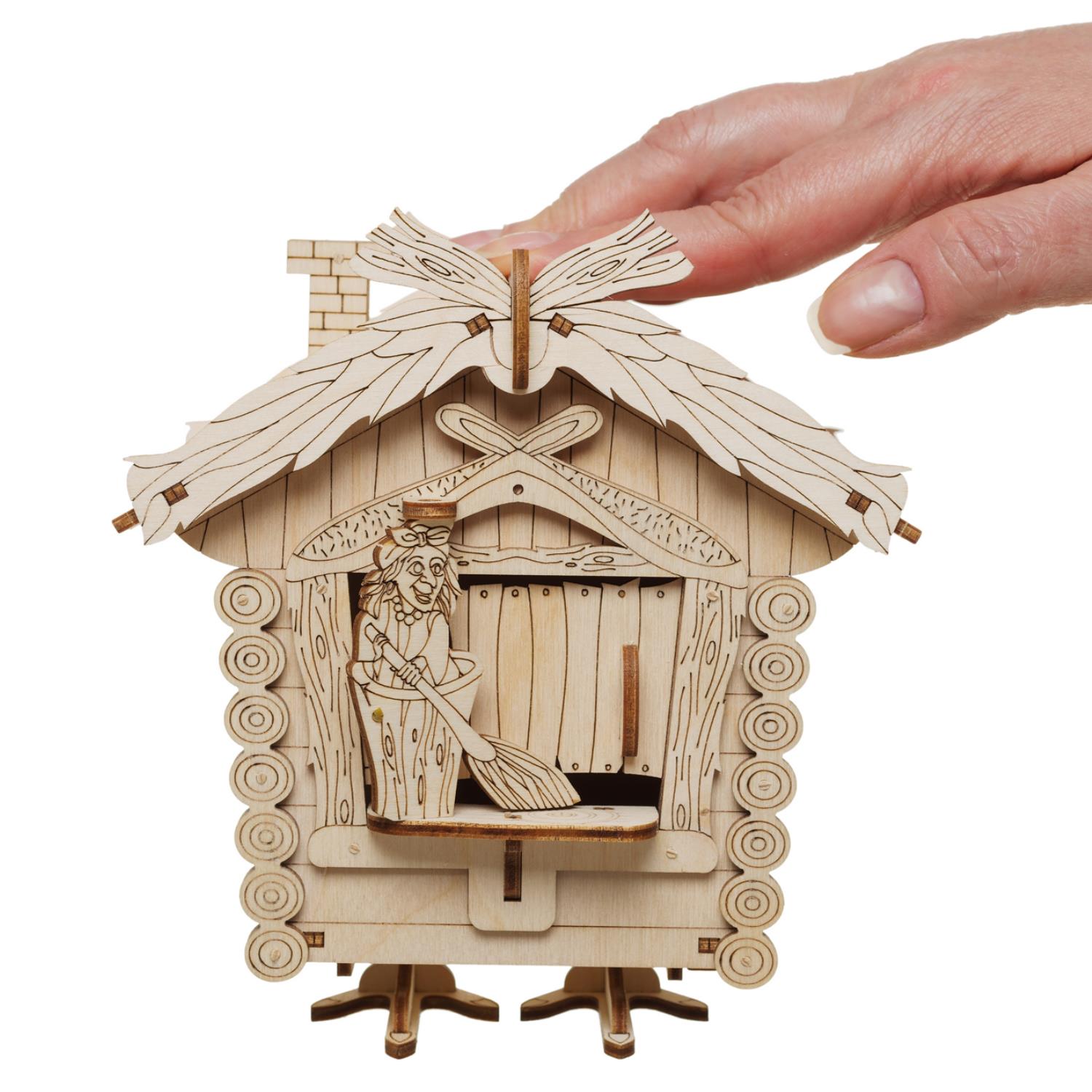 Конструктор TADIWOOD Копилка Избушка деревянный - фото 5