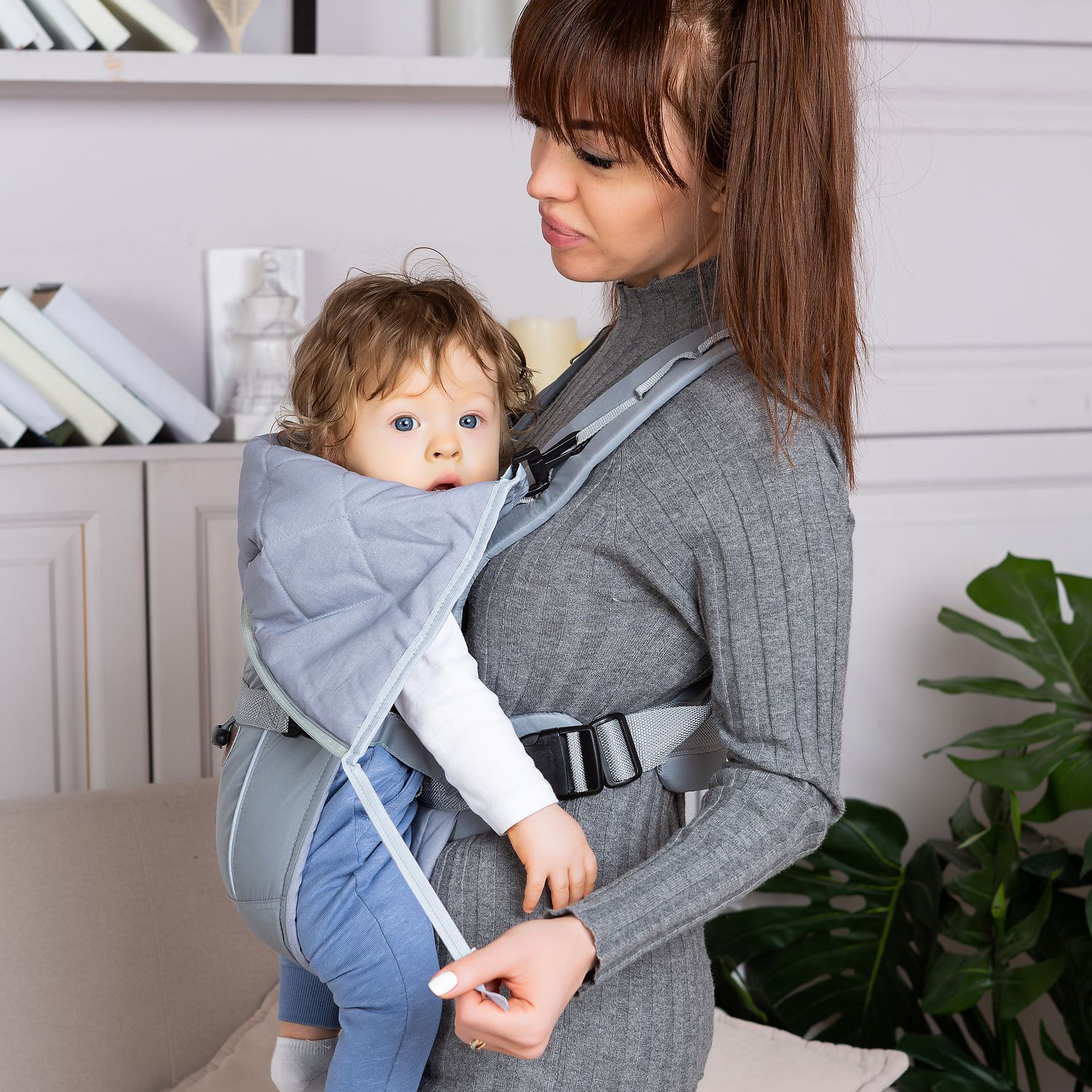 Рюкзак-кенгуру Чудо-чадо «BabyActive Grace» от 0 мес серый - фото 8