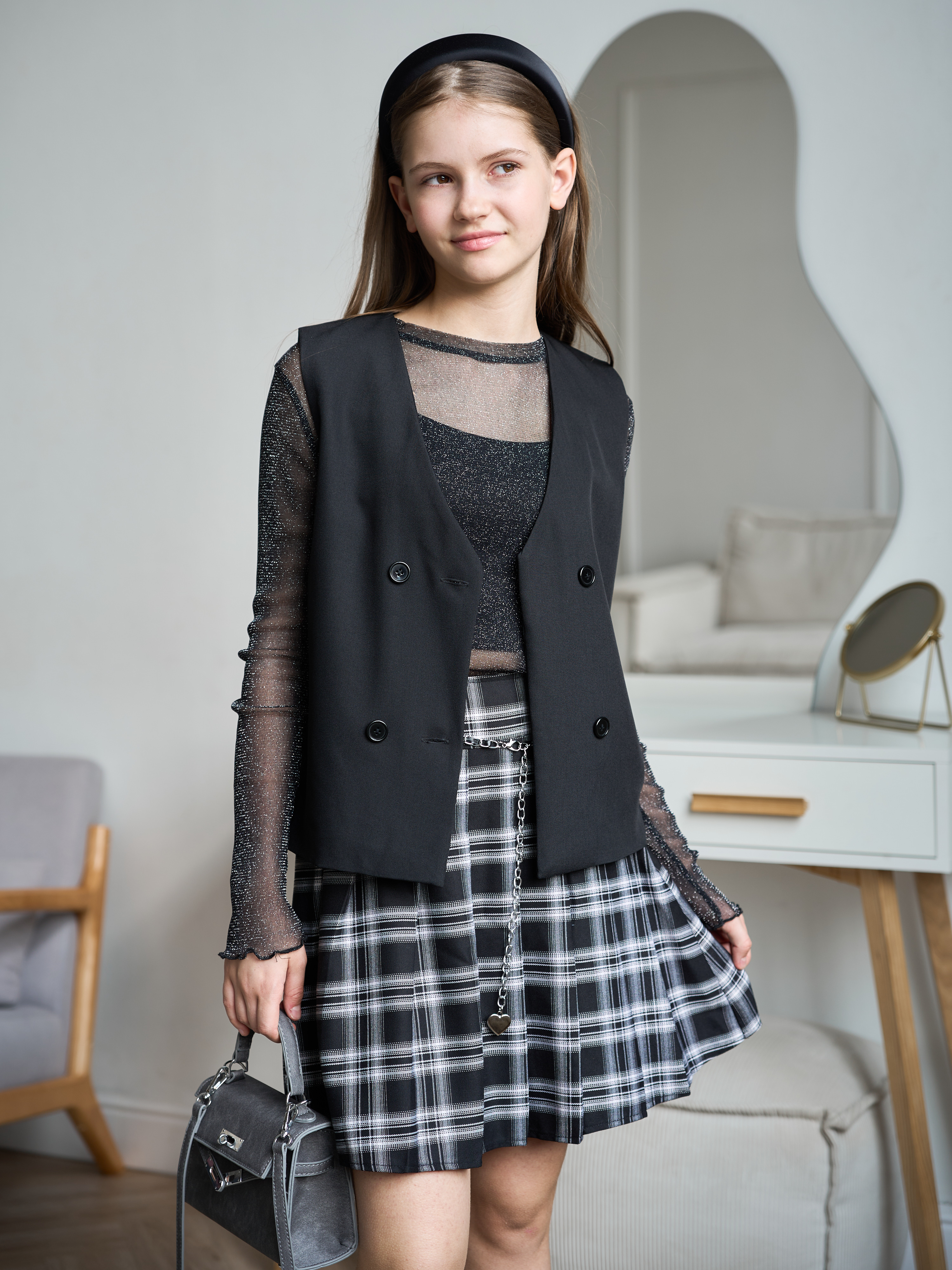 Жилет СИНЯЯ МОДА W3401B-G39 - фото 5