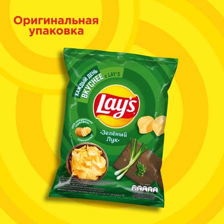 Чипсы Lays из натурального картофеля со вкусом молодого зеленого лука 70г