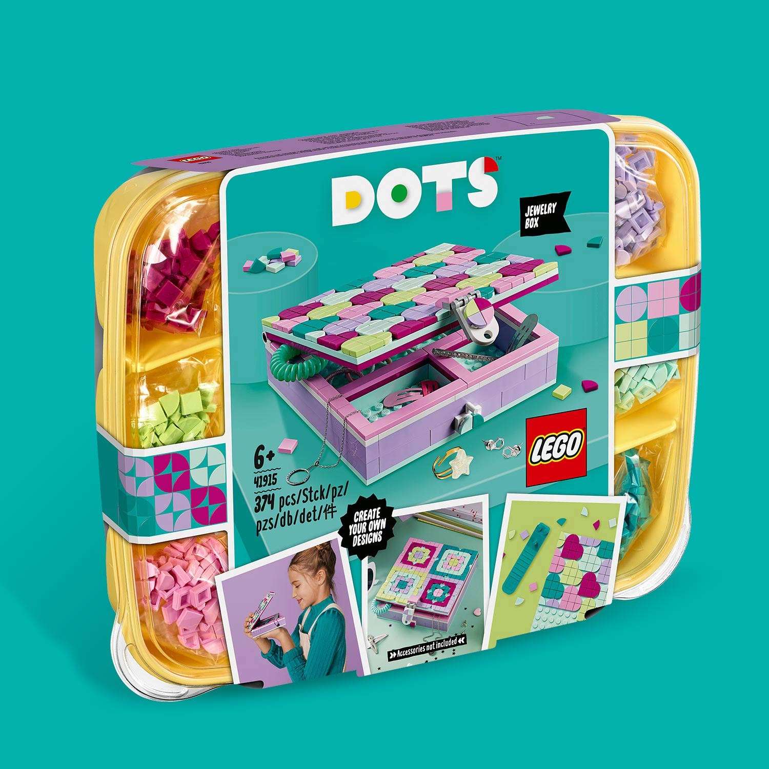 Конструктор LEGO DOTS Шкатулка для драгоценностей блочный - фото 4