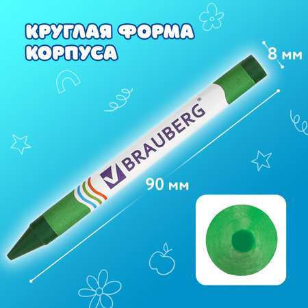 Восковые мелки Brauberg 24 шт.