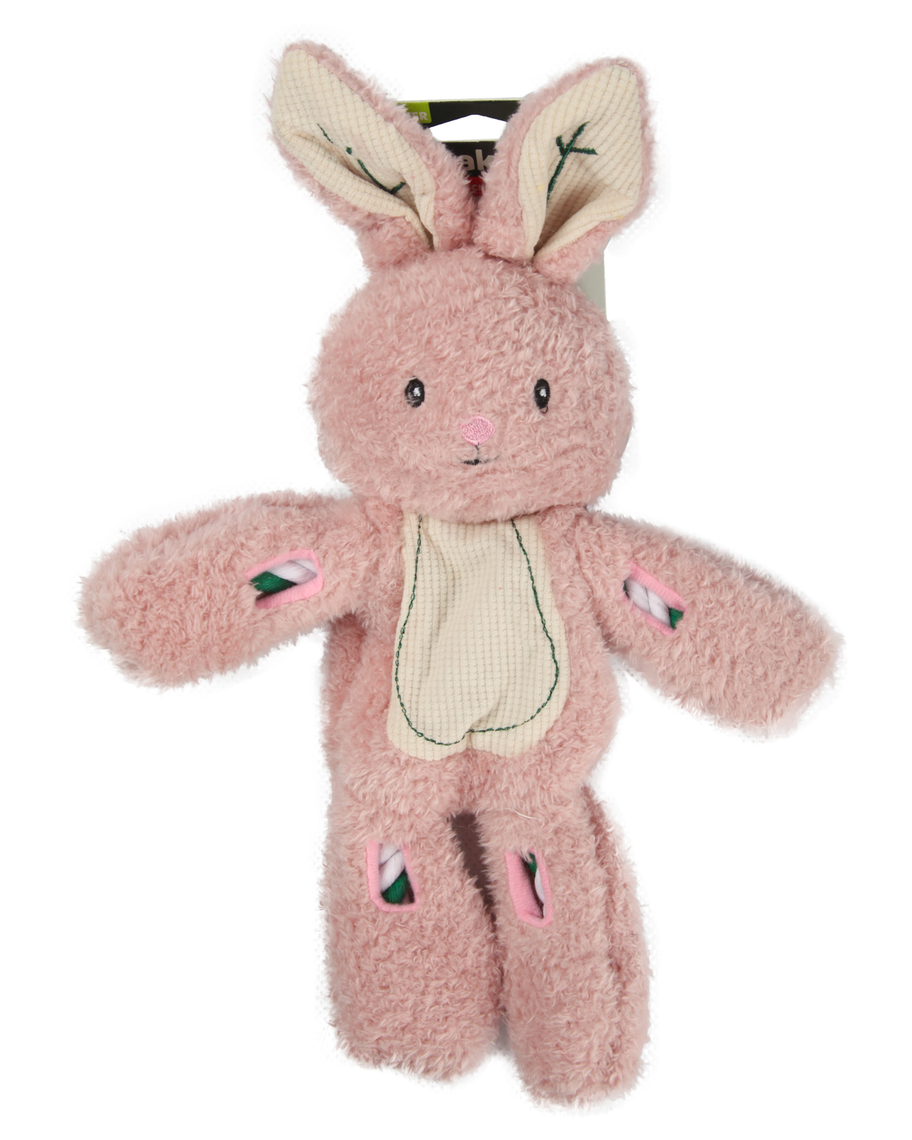 Игрушка для собак Barbaks Зайчиха Аксинья мягкая с пищалкой шуршит 36*24см - фото 7