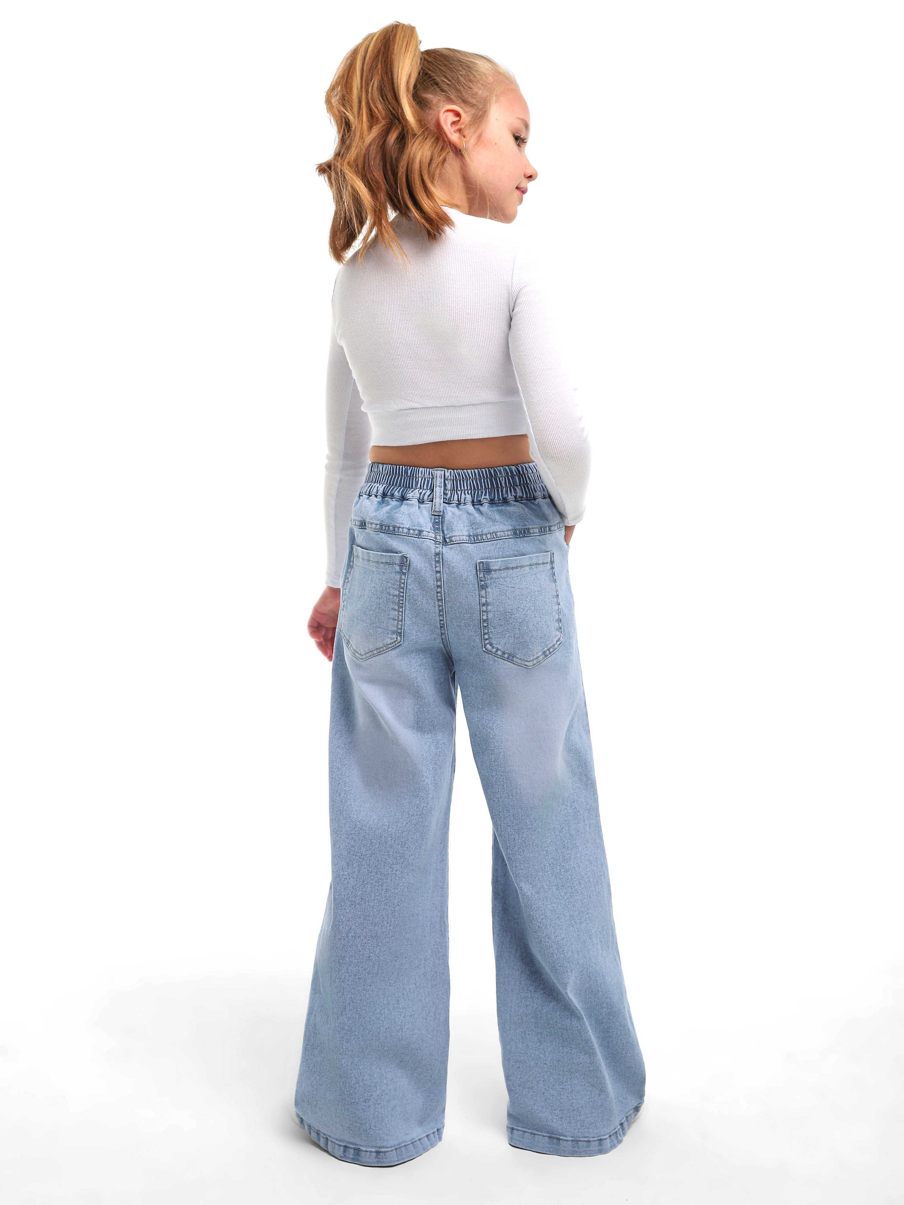 Джинсы-палаццо СИНИЙ МИР WD8168NJ-G63 - фото 11