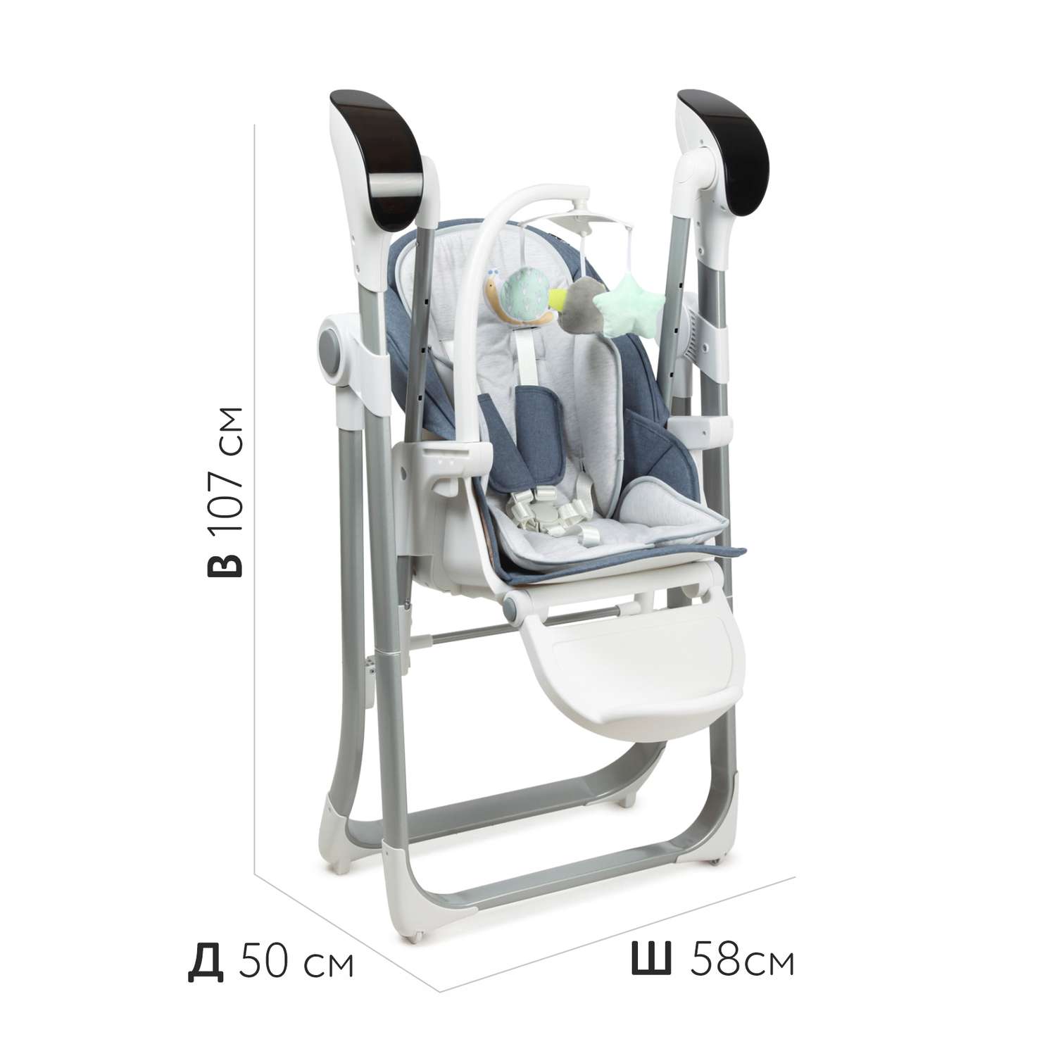 Стульчик для кормления Babyton Combi Blue - фото 12