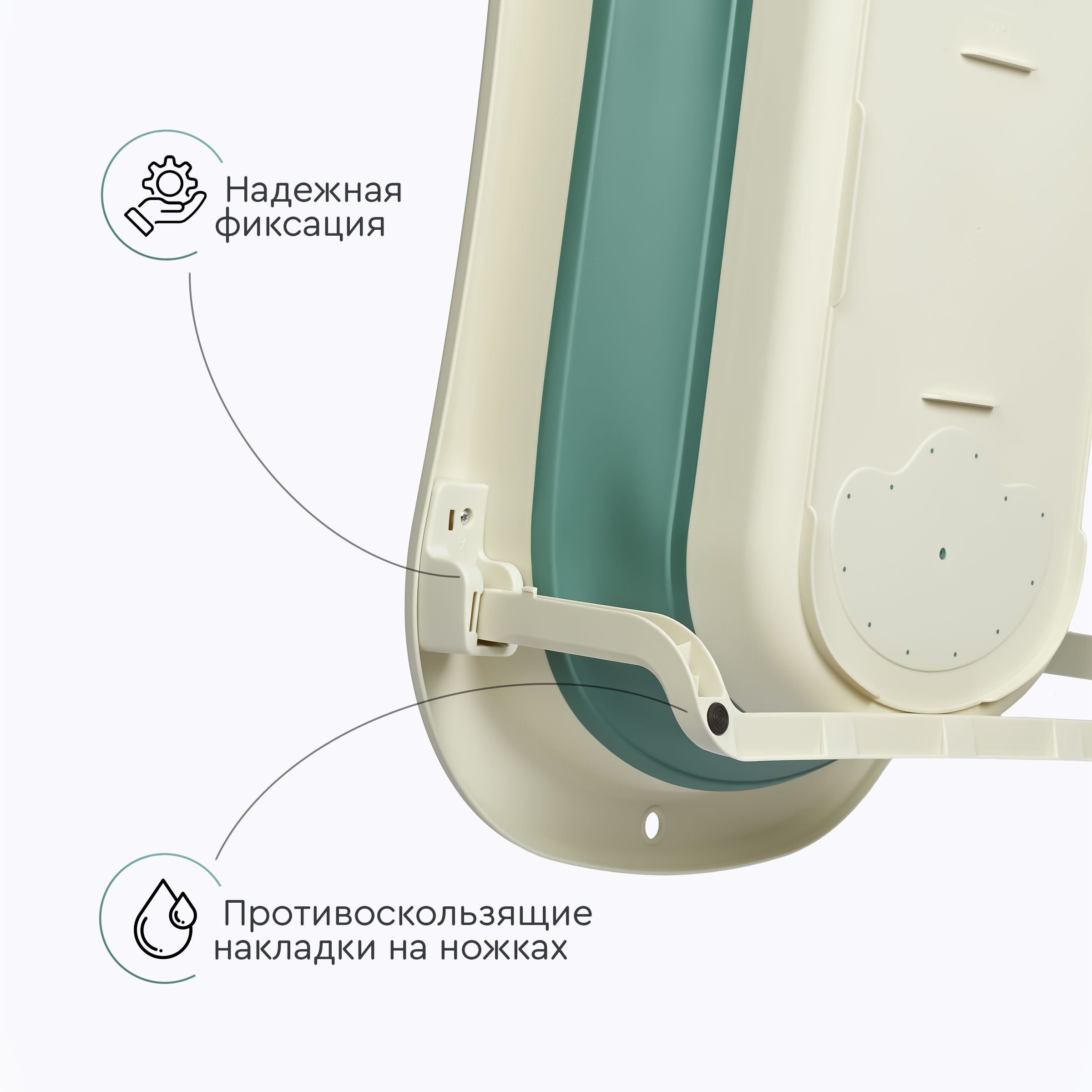 Ванночка Tomix складная зеленый - фото 4