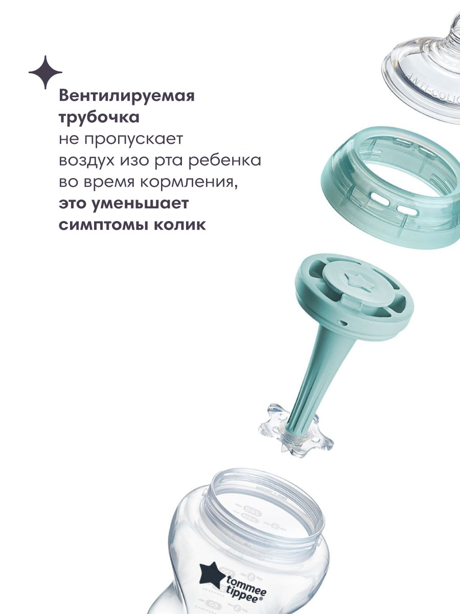 Бутылочка Tommee tippee Anti-Colic 260 мл в ассортименте - фото 6