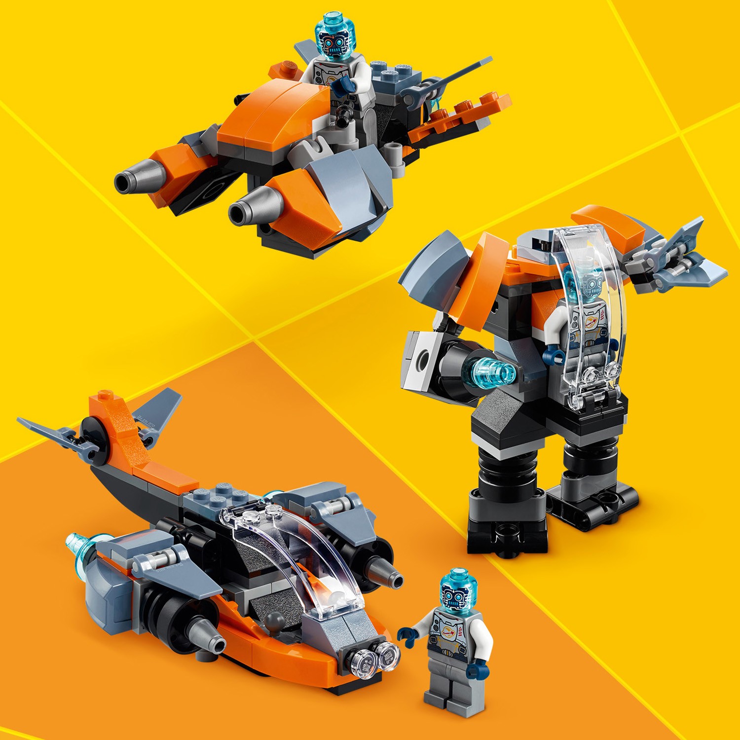 Конструктор LEGO Creator Кибердрон 113 дет. - фото 5