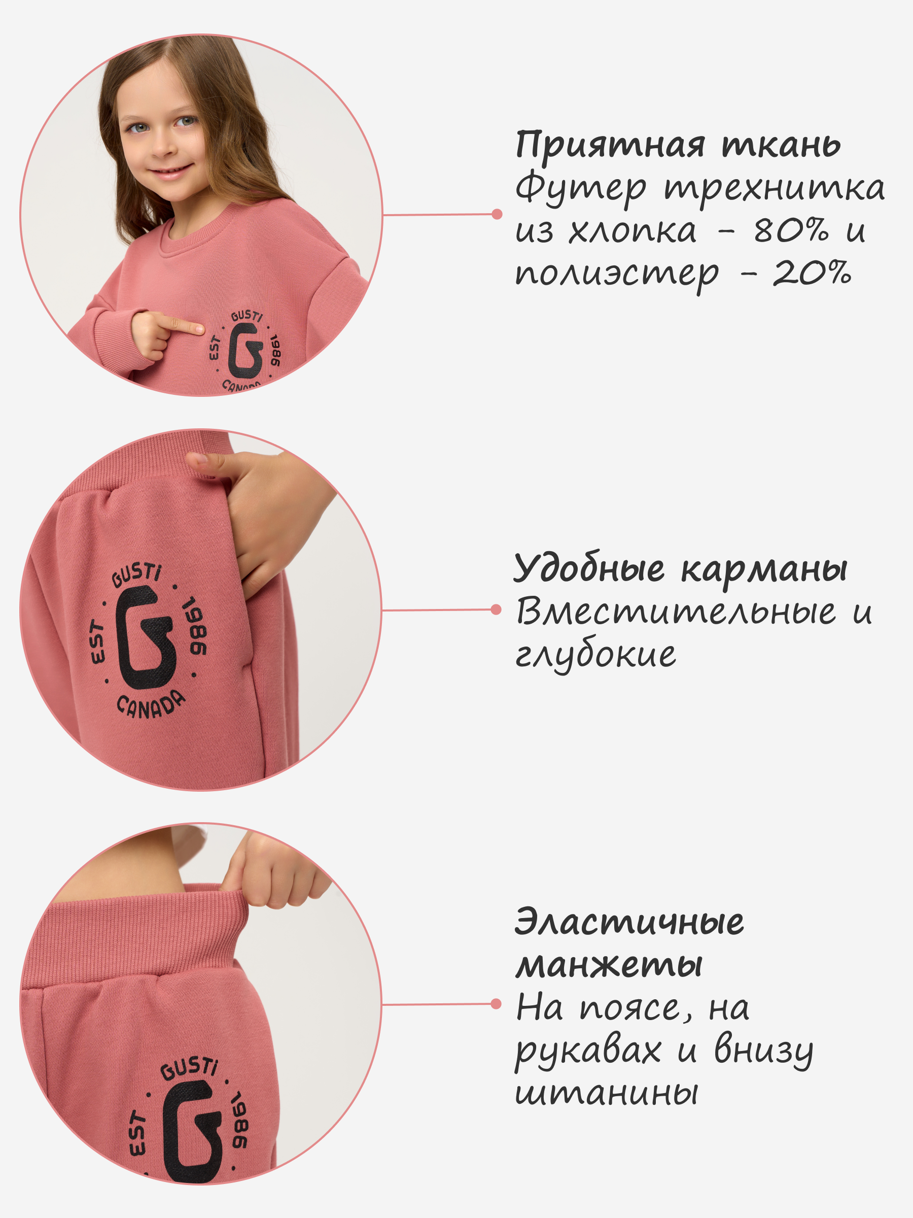 Спортивный костюм GUSTI GW5S200-Tea Rose - фото 4
