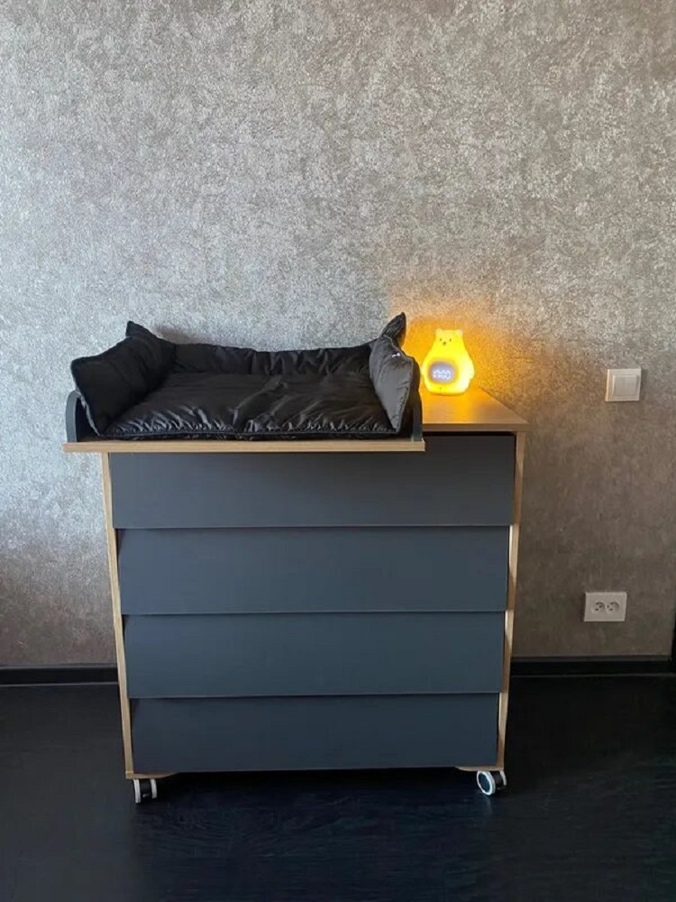 Детский пеленальный комод Incanto cambridge 800/4 цвет дуб графит - фото 2