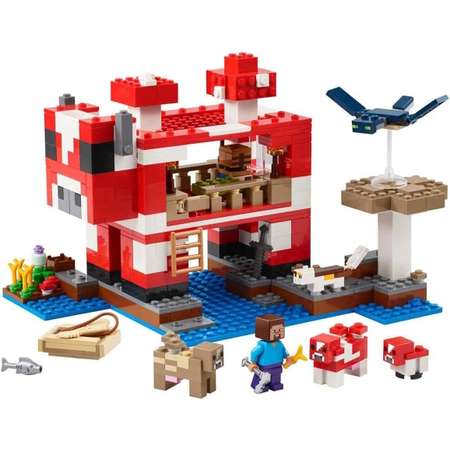 Конструктор LEGO Minecraft Грибной дом блочный
