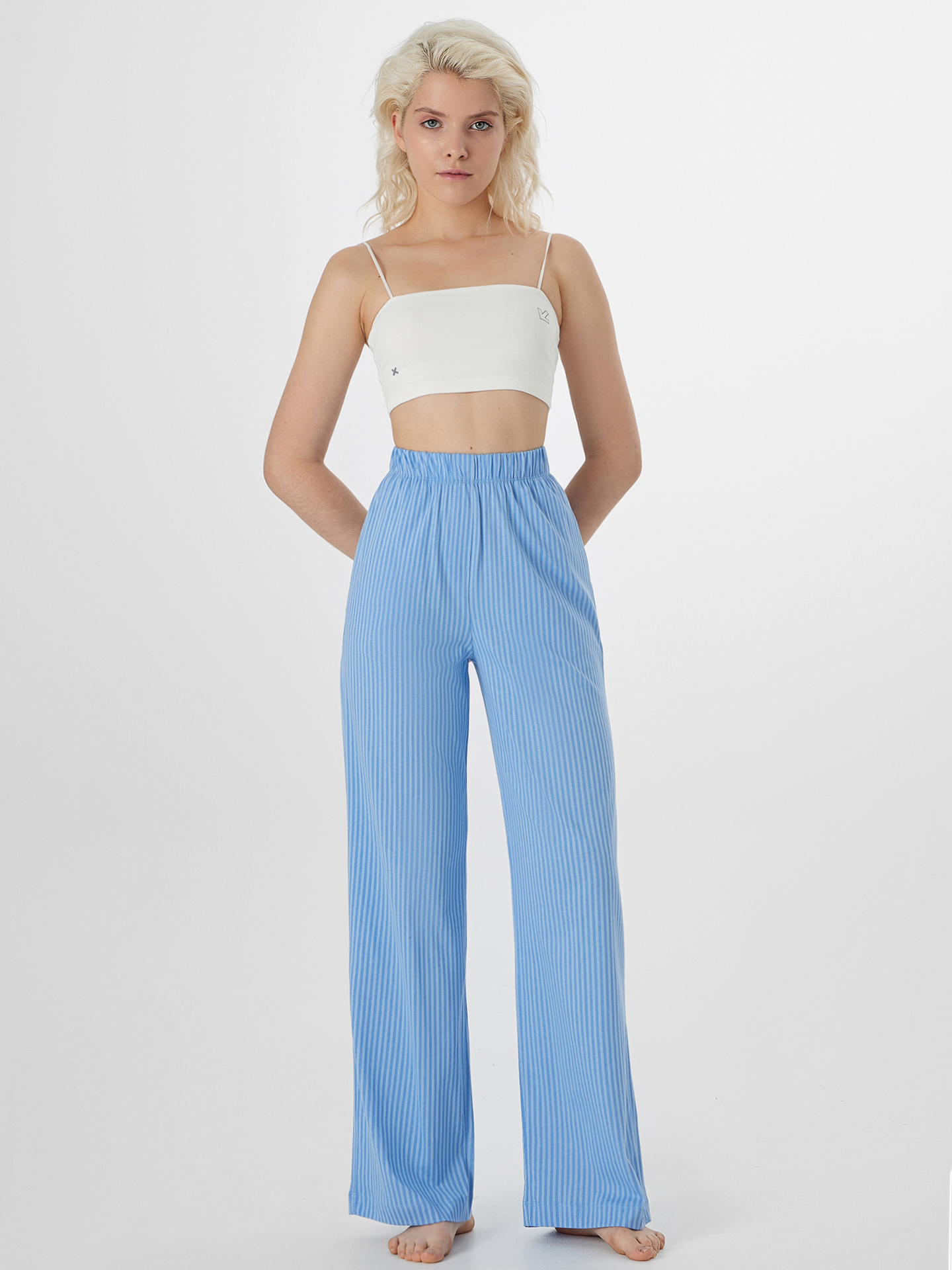 Брюки Mark Formelle (Марк Формэль) 532524-1/сине -голубая полоска - фото 3