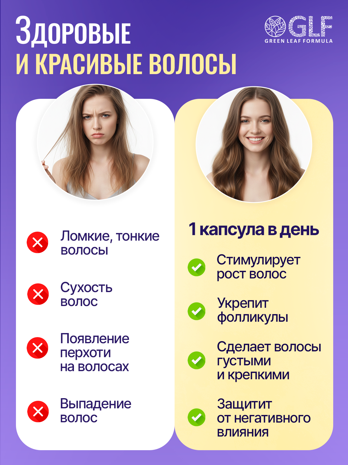 Биотин 5000 Green Leaf Formula для кожи для волос для ногтей витамины для женщин - фото 3