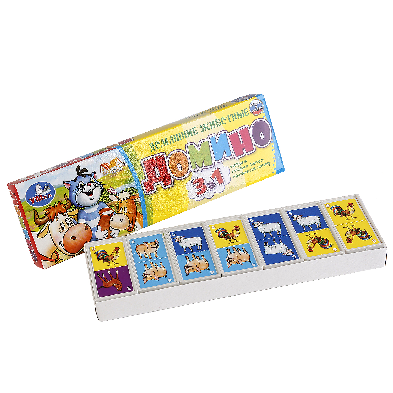 Настольная игра Умные игры Домино Простоквашино - фото 2