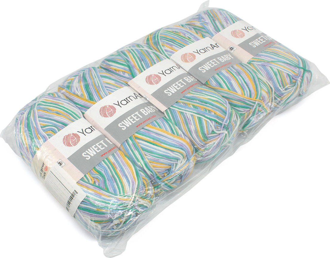 Пряжа для вязания YarnArt Sweet Baby 100 гр 300 м акрил тонкая детская 5 мотков цвет 913 - фото 8