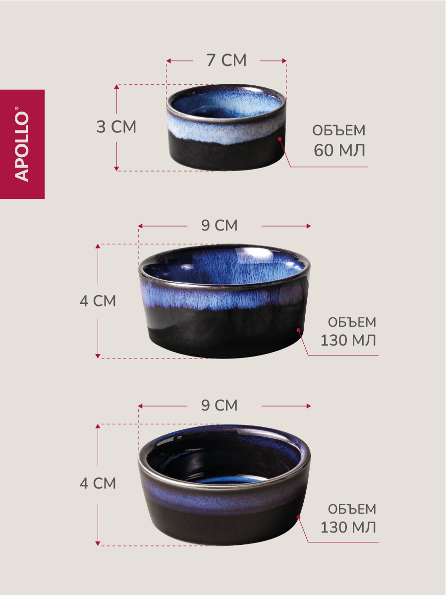 Менажница с подставкой APOLLO 3 предмета - фото 4