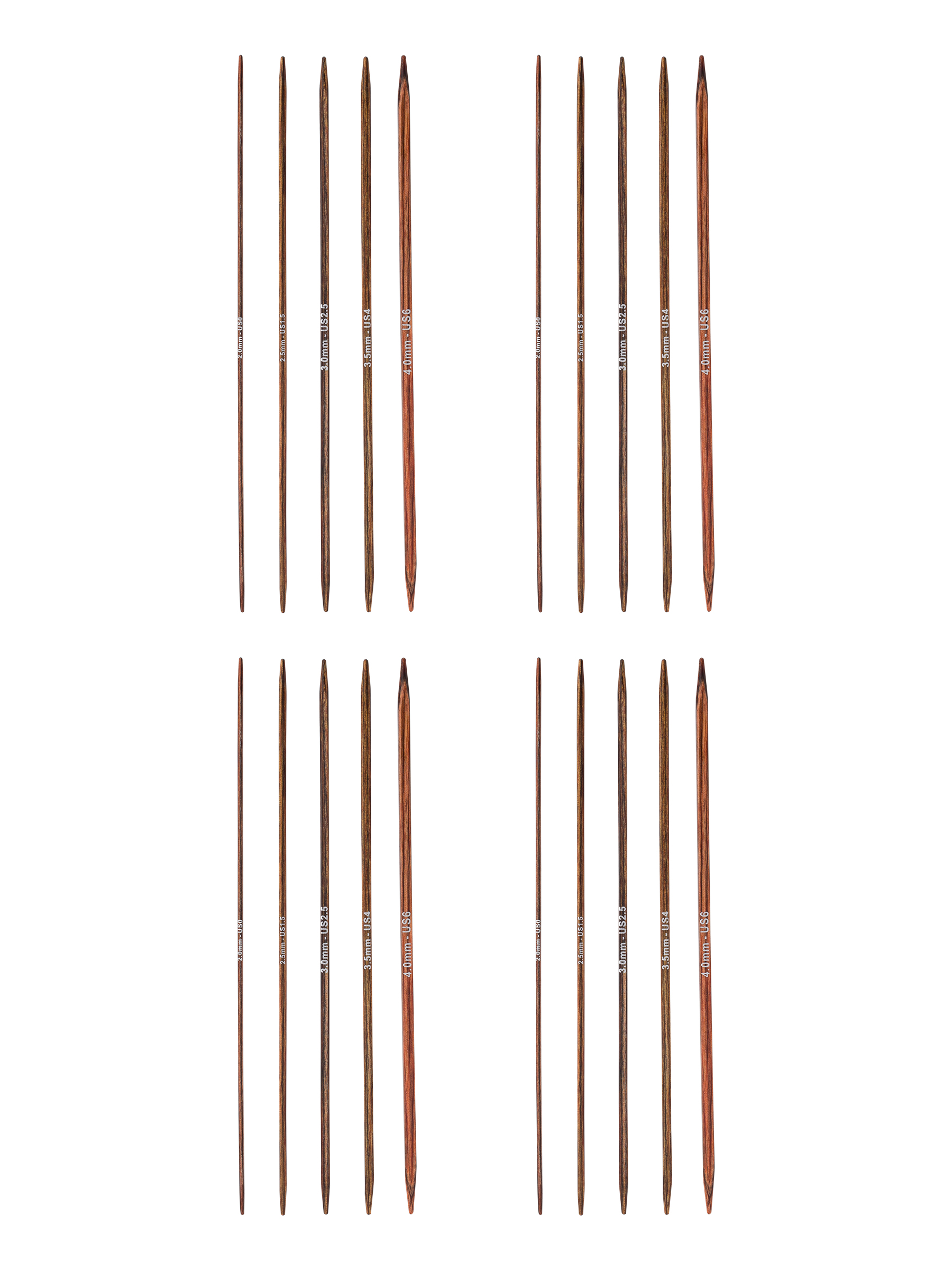 Спицы для вязания KnitPro чулочные 15 см d 2-4 мм 5 пар - фото 4