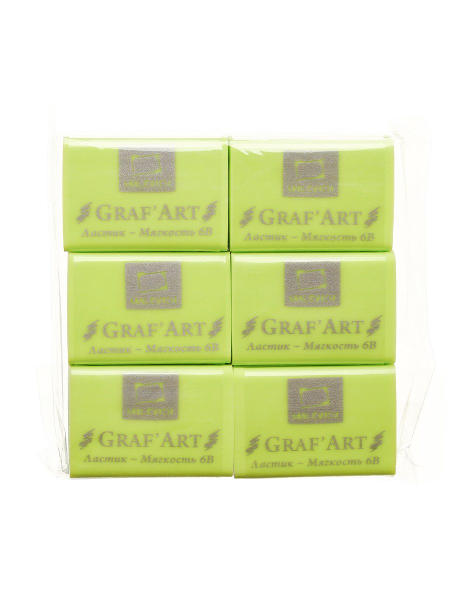 Ластик Малевичъ Зеленое яблоко 6 шт. - фото 6