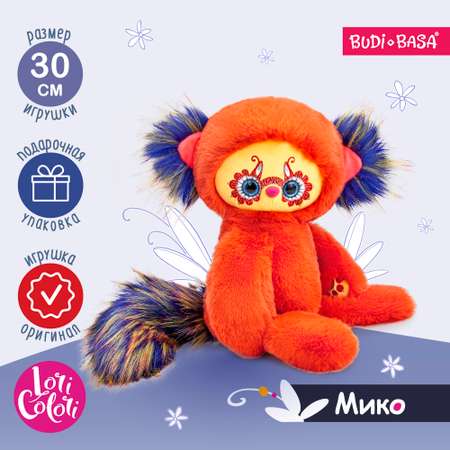 Мягкая игрушка BUDI BASA Лори Колори Мико оранжевый 30 см LR30-10