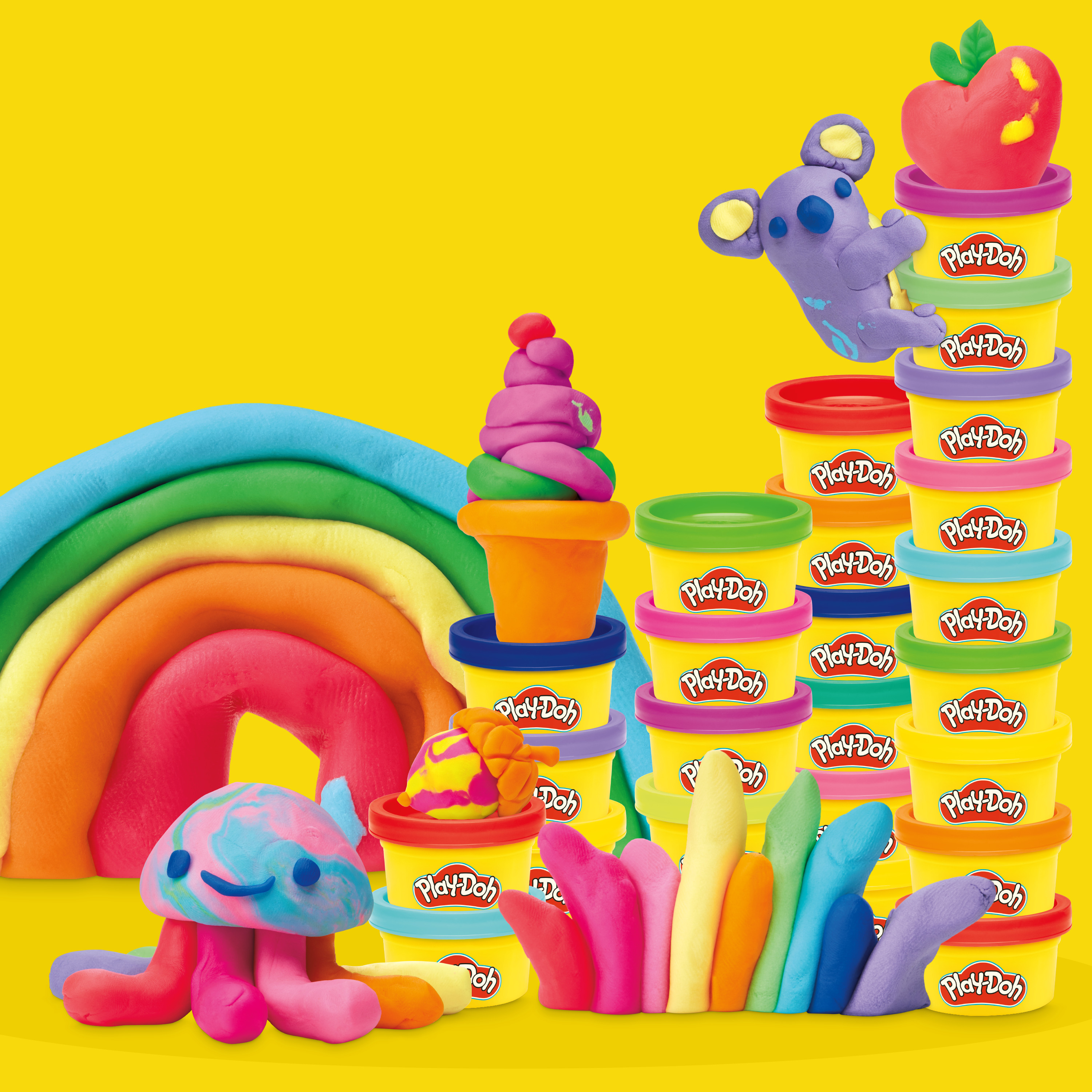 Масса для лепки Hasbro Play Doh 50шт. Супер-радуга - фото 5