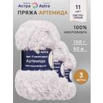 Пряжа Astra Premium Артемида с густым пушистым ворсом 100 г 60 м 11 светло-серый 3 мотка