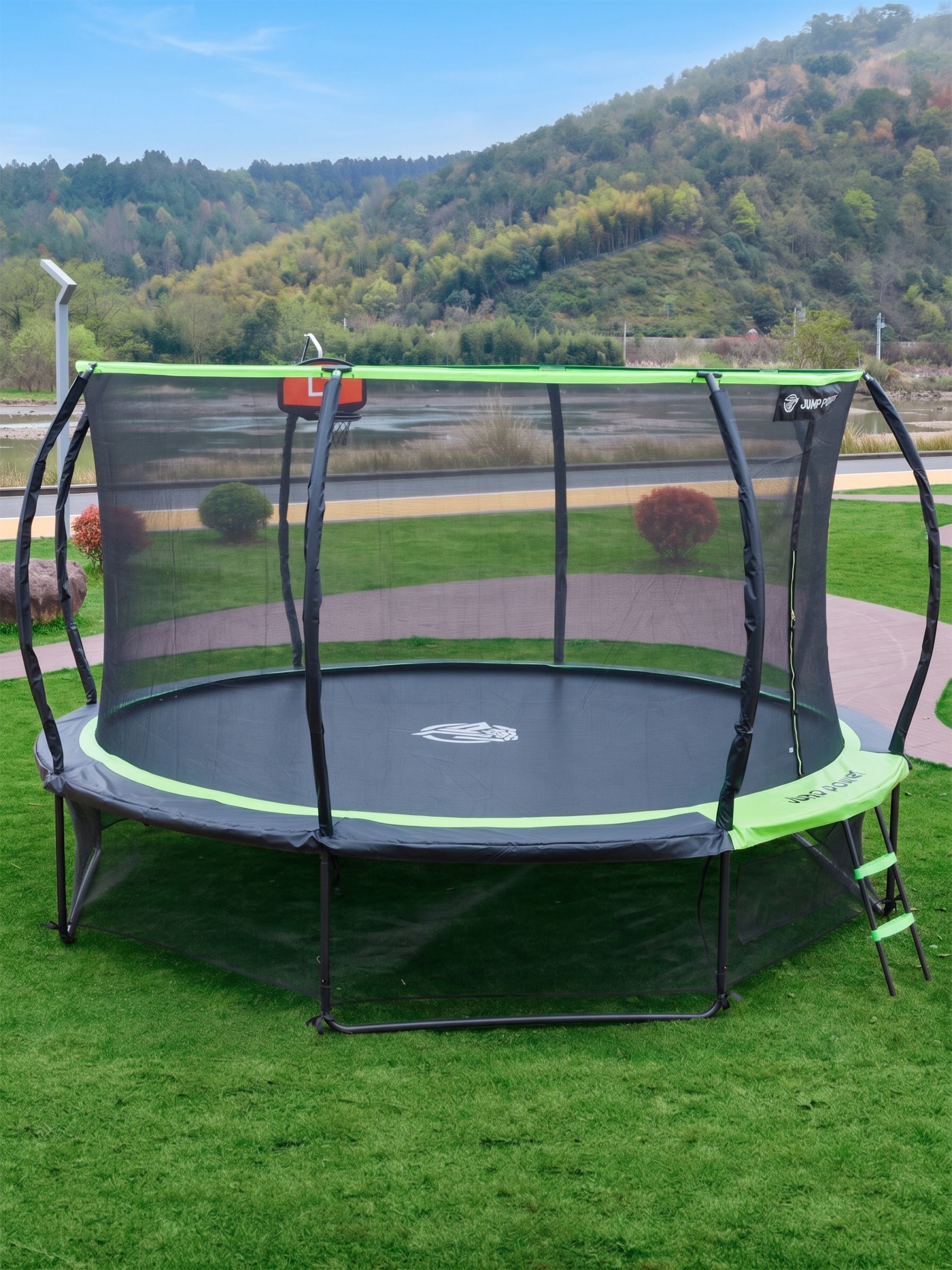 Батут Jump Power Pro Inside Basket Green - фото 26