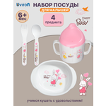 Набор посуды Uviton Розовый 4 предм.